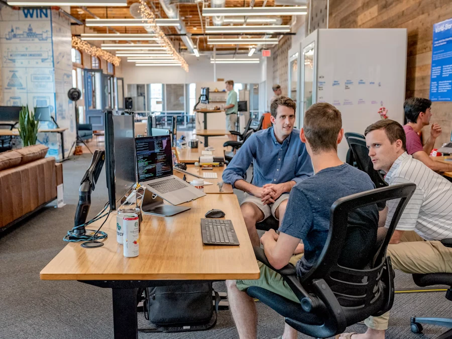Marketing professionals working together